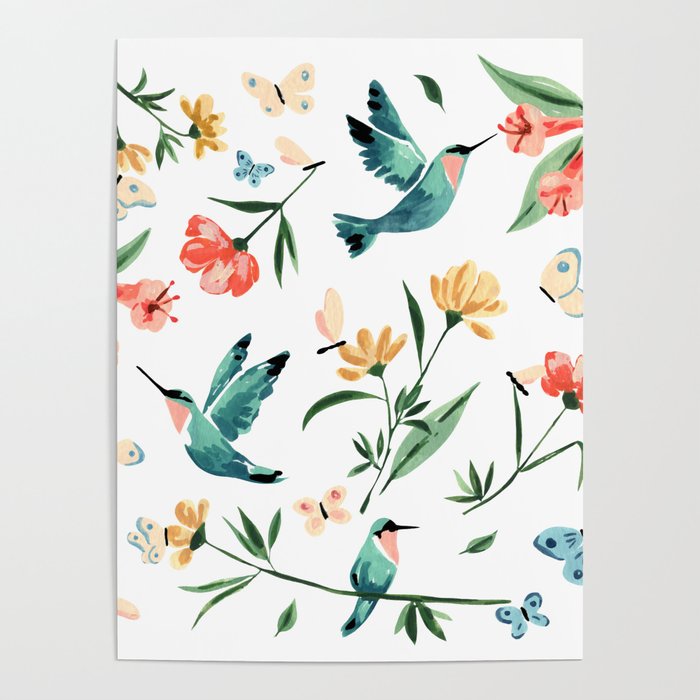 Hummingbirds Poster