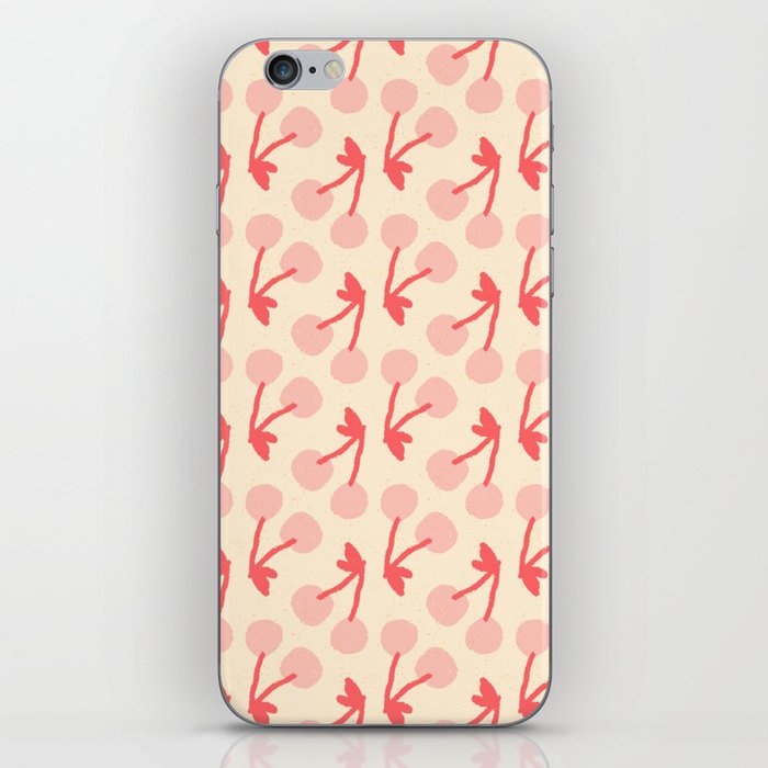 cherries gift - pink, red and cream iPhone Skin
