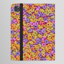 Fruit the Loop Breakfast Cereal Pattern iPad Folio Case