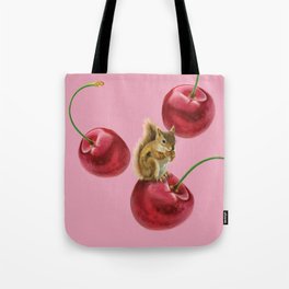 Cherry-Squirrel Tote Bag