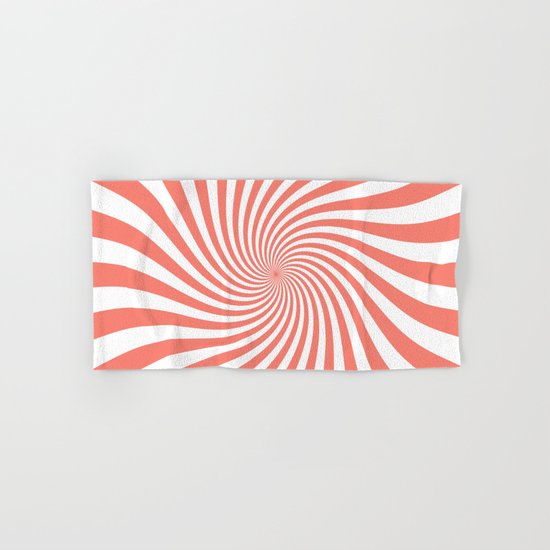 Swirl (Salmon/White) Hand & Bath Towel