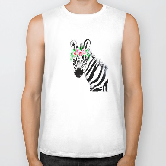 Zebra Biker Tank