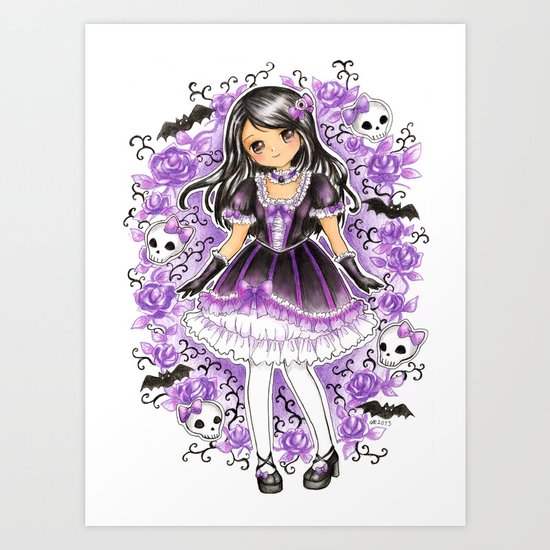 Gothic Lolita Art Print