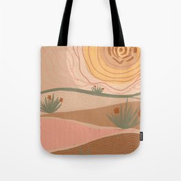 Rosy Sun and Hills Tote Bag