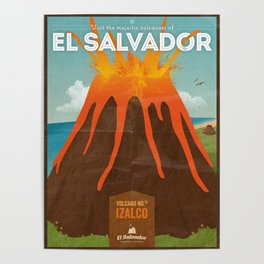 Volcanoes of El Salvador Poster