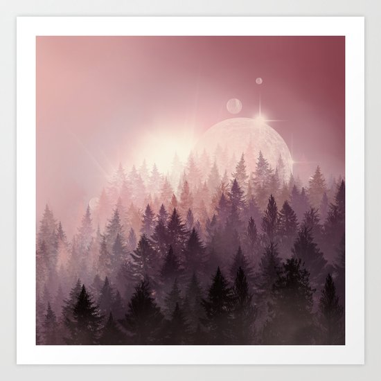 fantasy forest Art Print