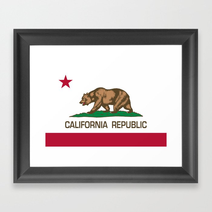 California Republic Flag Framed Art Print