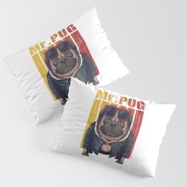 Funny Mr. Pug Dog Pillow Sham