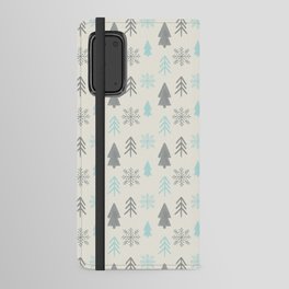 Christmas Pattern Soft Retro Tree Snowflake Android Wallet Case