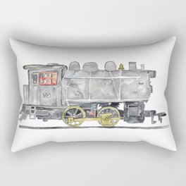 Train locomotive print Kids room wall decor painting watercolour Rectangular Pillow