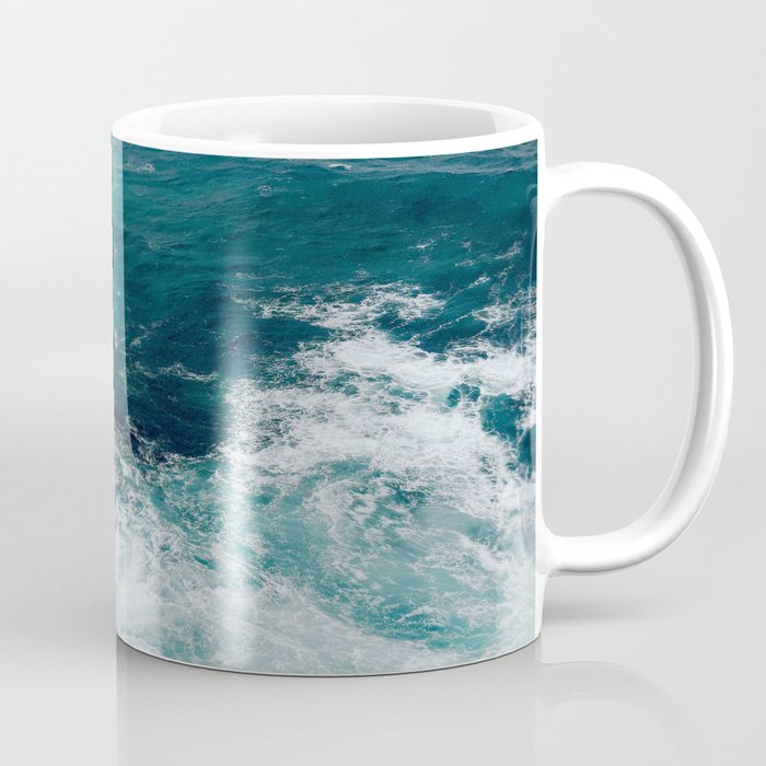 Ocean Waves (Teal) Coffee Mug