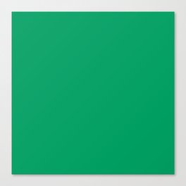 SHAMROCK GREEN SOLID COLOR Canvas Print