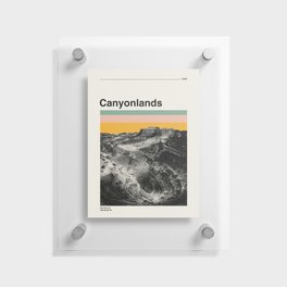 US National Park Retro Poster Canyonlands Utah Floating Acrylic Print
