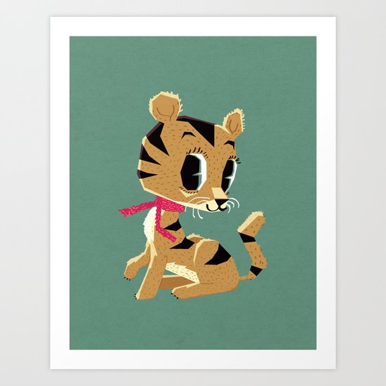 little tiger cub Art Print