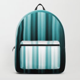 Aqua Teal Turquoise & White Abstract Soft Ombre Line Stripe Pattern on black - Aquarium SW 6767 Backpack | Blend, Pattern, Aquamarine, Gradient, Digital, Solidcolor, Bright, Solid, Soft, Simple 
