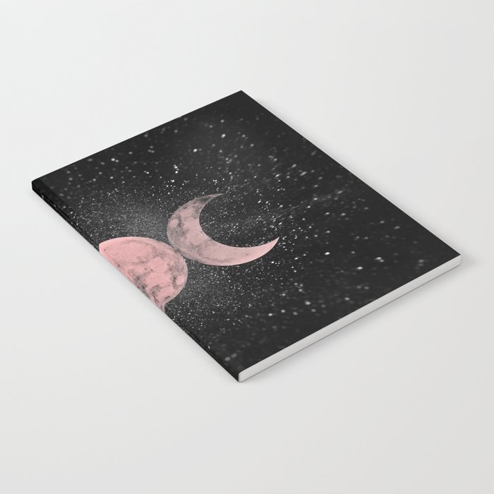 Pink Moon Symbol Notebook by cafelab | Society6
