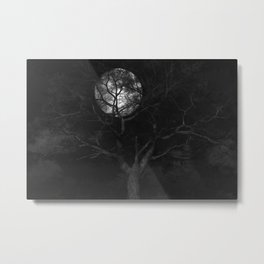 In The Pale Moonlight (Cloud series #13) Metal Print | Painting, Clouds, Moonandtree, Digital, Tree, Expressionism, Moonlight, Moon, Oil, 3Dexpressionism 