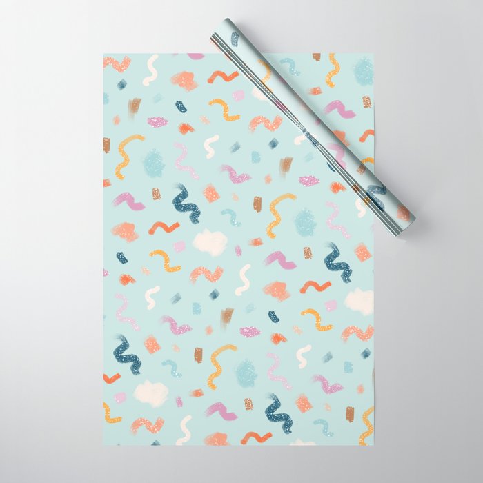 Abtract Colorful Brush Pattern Wrapping Paper
