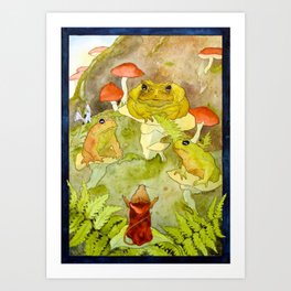 Toad Council Art Print