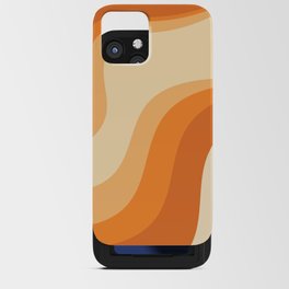 Visca - Orange Colourful Dynamic Wavy Retro Art Design Pattern iPhone Card Case