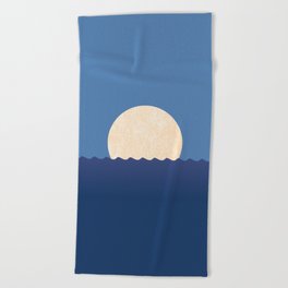 Moonrise Night Sky Beach Towel