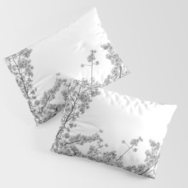 Cherry Blossoms (Black and White) Pillow Sham