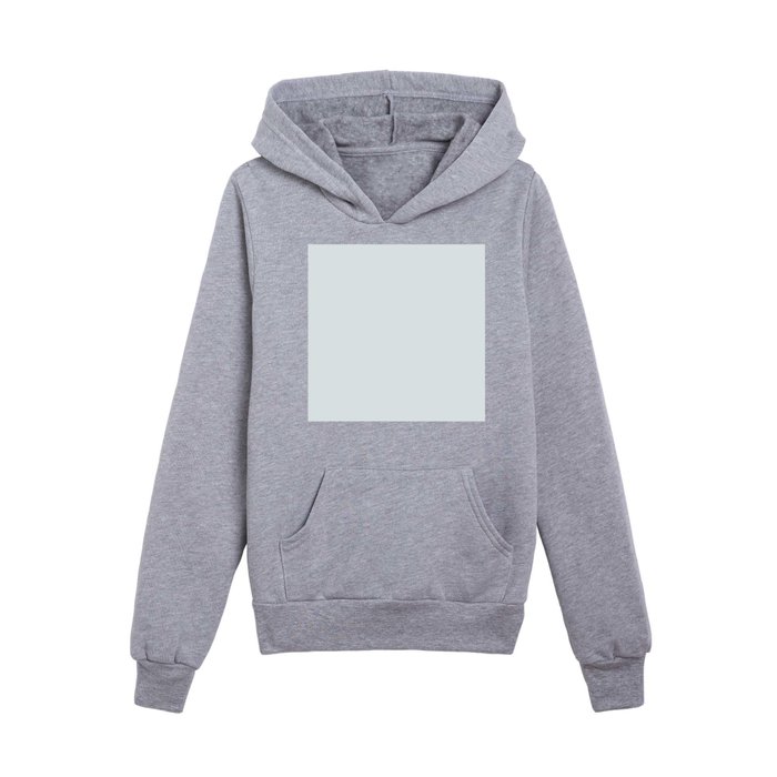 Light Gray Solid Color Pairs Pantone Bit of Blue 11-4601 TCX Kids Pullover Hoodie