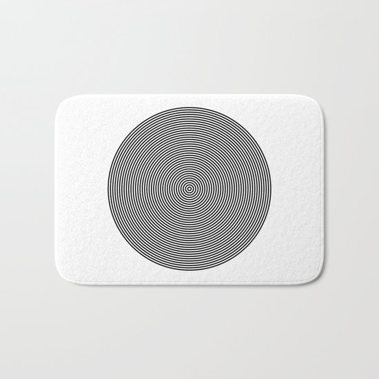 Hypnotic Circles optical illusion Bath Mat