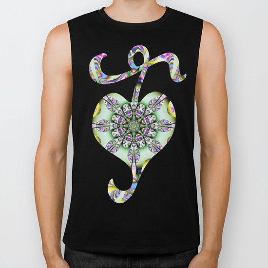 Colourful mandala with decorative shapes and tribal patterns Biker Tank