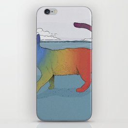 Rainbow cat iPhone Skin