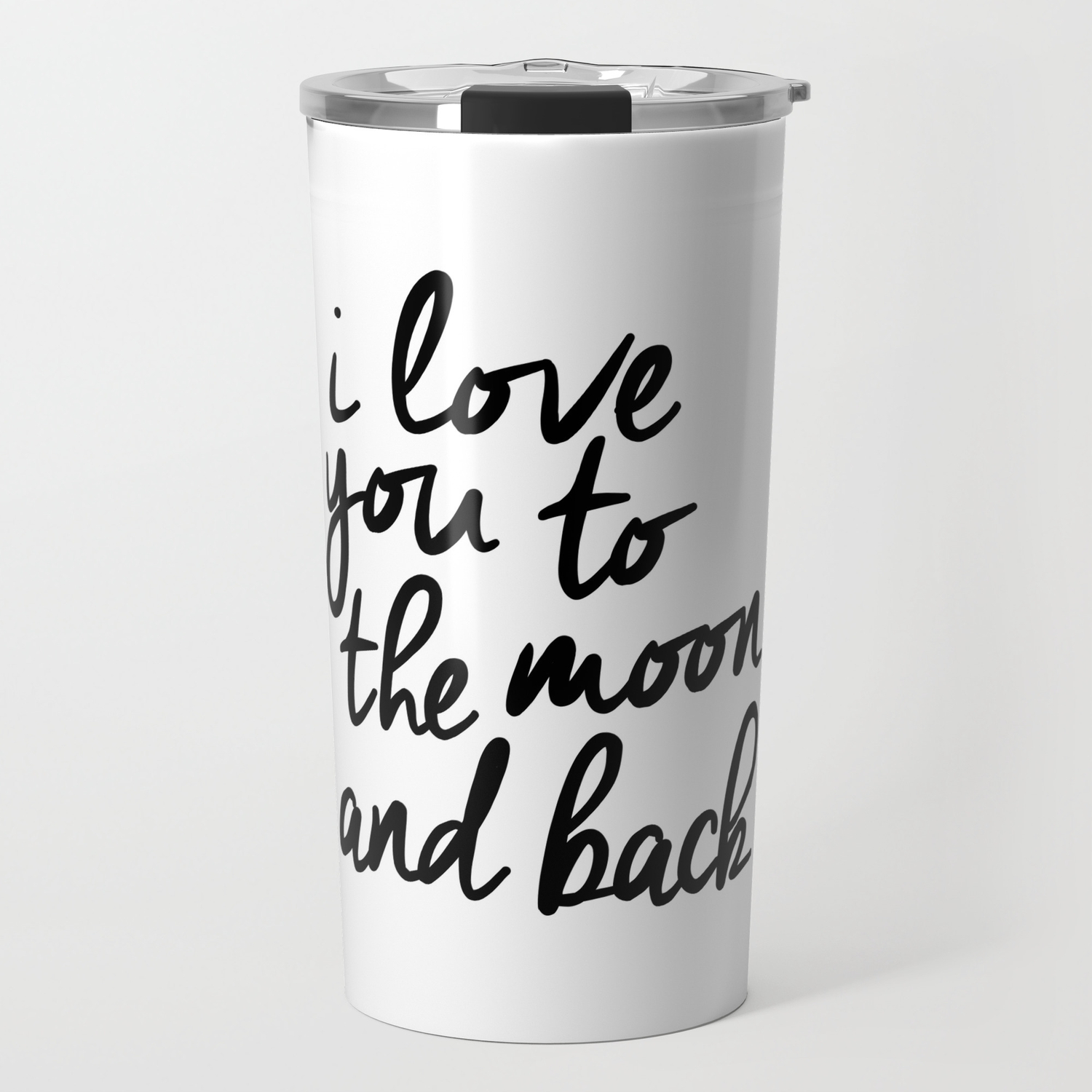I Love You To The Moon And Back Black White Kids Room Typography