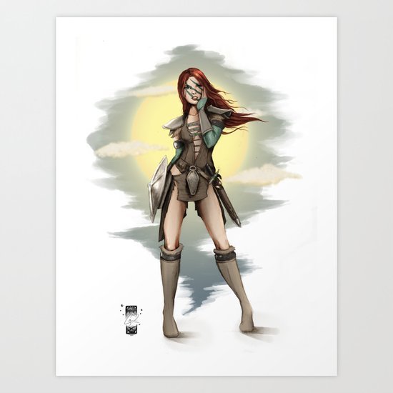 Aela the Huntress Art Print