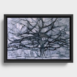 Piet Mondrian - Grey Tree - Abstract Painting Framed Canvas
