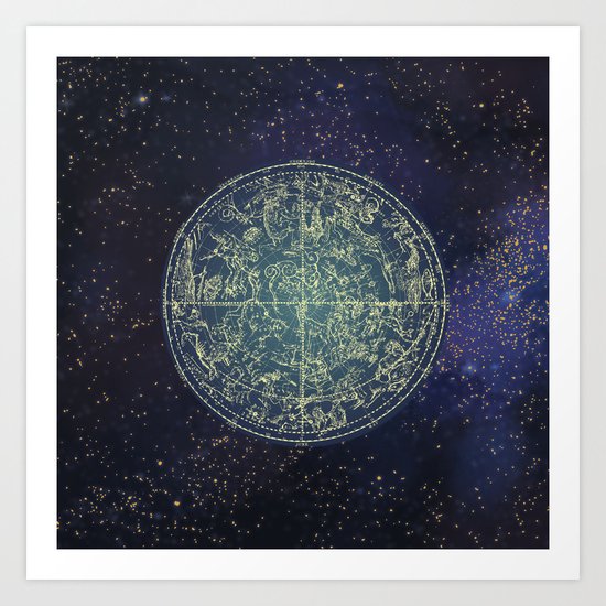 Ancient zodiac Art Print
