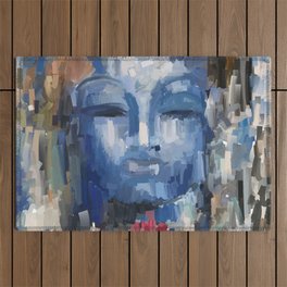 Lord Buddha anstarct painting Outdoor Rug