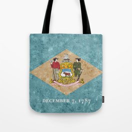 Delaware State Flag US Flags The Firs State Banner Emblem Symbol Tote Bag