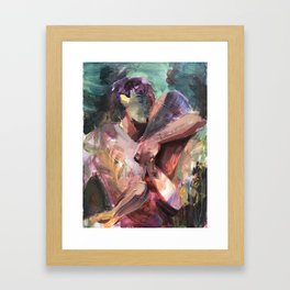 Kiss with Wildflowers Framed Art Print