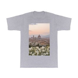 Il Duomo At Sunset Photo | Florence City View In Pastel Colors Art Print | Tuscany, Italy Travel Photography T Shirt