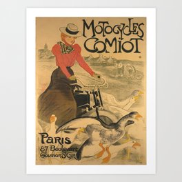 manifesto motocycles comiot paris w Art Print | Ancienne, Vintage, Schweiz, Comiot, Advertisement, Digital, Paris, Graphicdesign, Affiche, Poster 