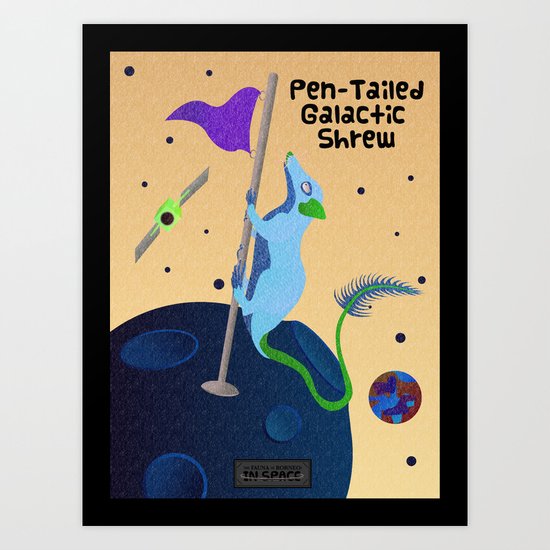 Pen-Tailed Galactic Shrew Art Print