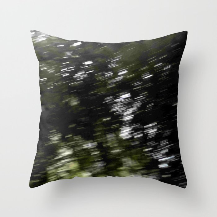 Color gradient and texture 85 green Throw Pillow