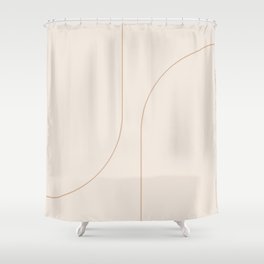Modern Minimal Line Abstract XXXIII Shower Curtain