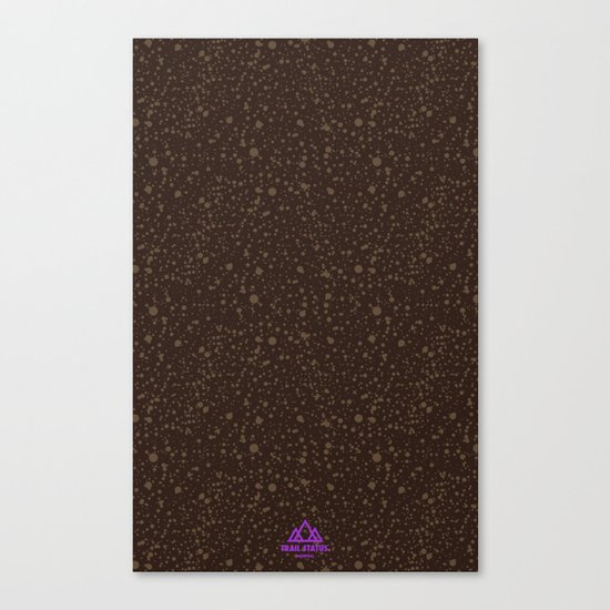 Trail Status / Brown Canvas Print