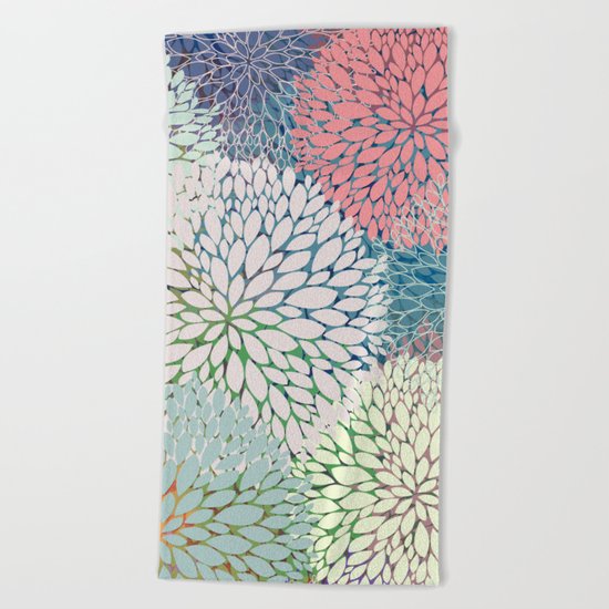 Abstract Floral Petals 3 Beach Towel