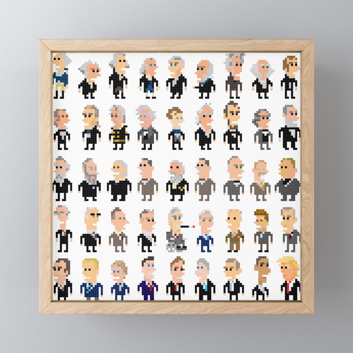 45 Presidents of the U.S.A. Framed Mini Art Print