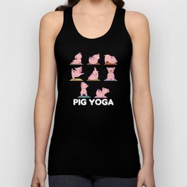 Pig Yoga Cute Pigs Doing Sport Pig Yoga Unisex Tank Top