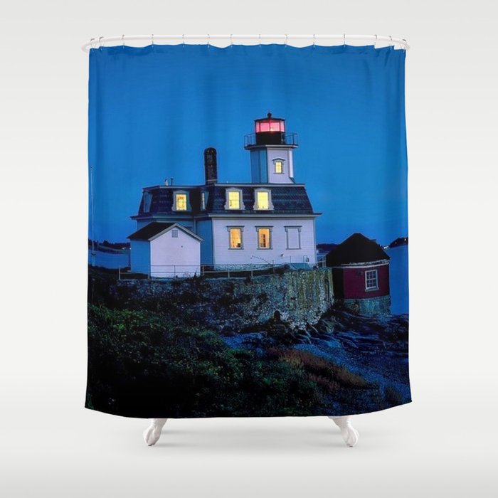 Rose Island Lighthouse; Narragansett Bay, Rhode Island Shower Curtain