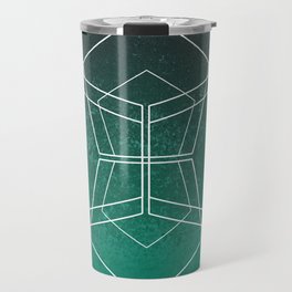 Geometric - Teal Travel Mug