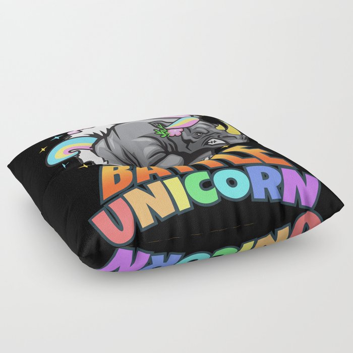 Battle Unicorn Rhino Unicorn Rhino Floor Pillow