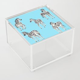 Zebras (Sky Blue) Acrylic Box